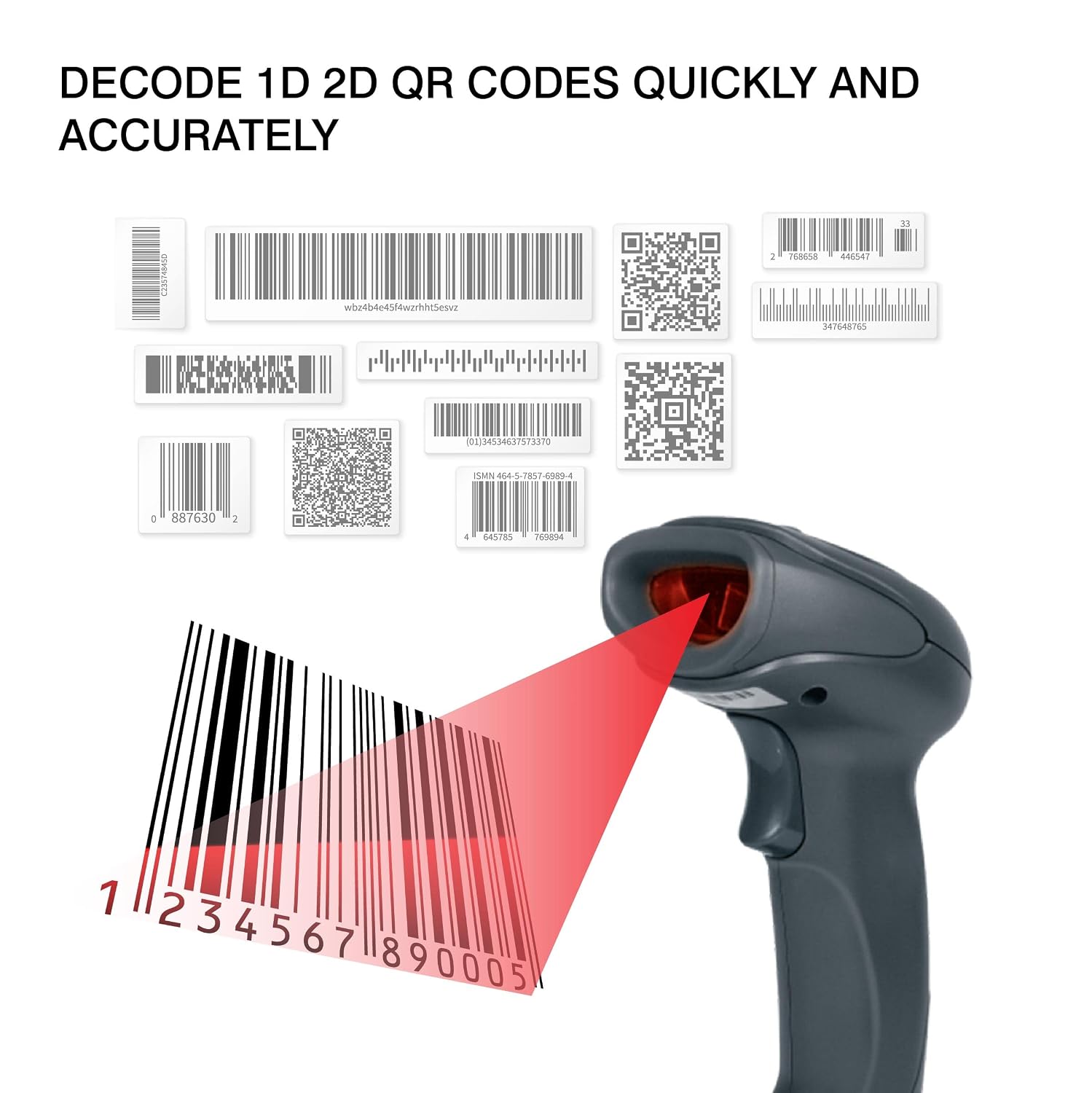 iBall 2D-S209 Wired 2D USB Barcode Scanner Handheld QR Code Scanner 1D Barcode Reader