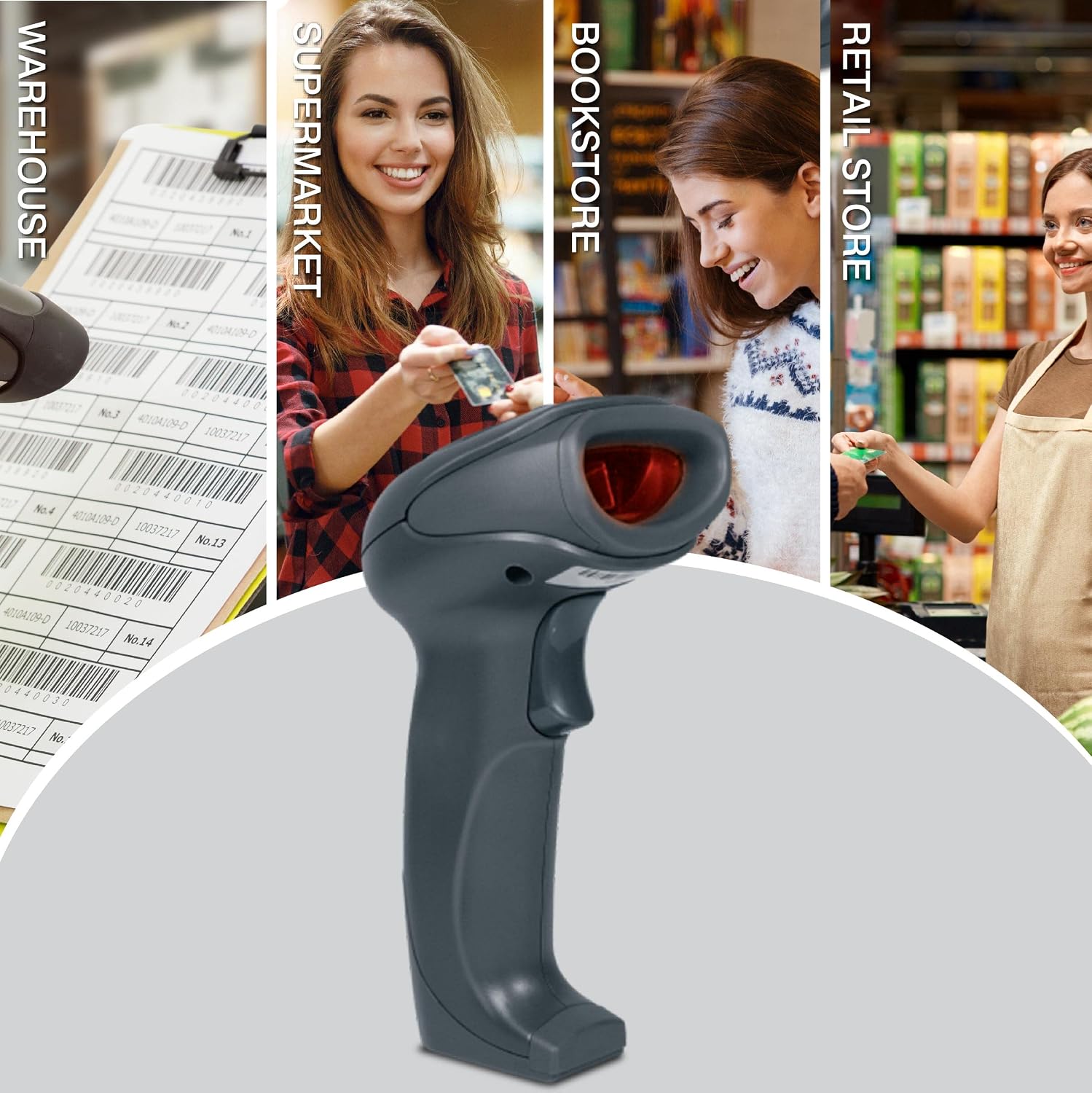 iBall 2D-S209 Wired 2D USB Barcode Scanner Handheld QR Code Scanner 1D Barcode Reader