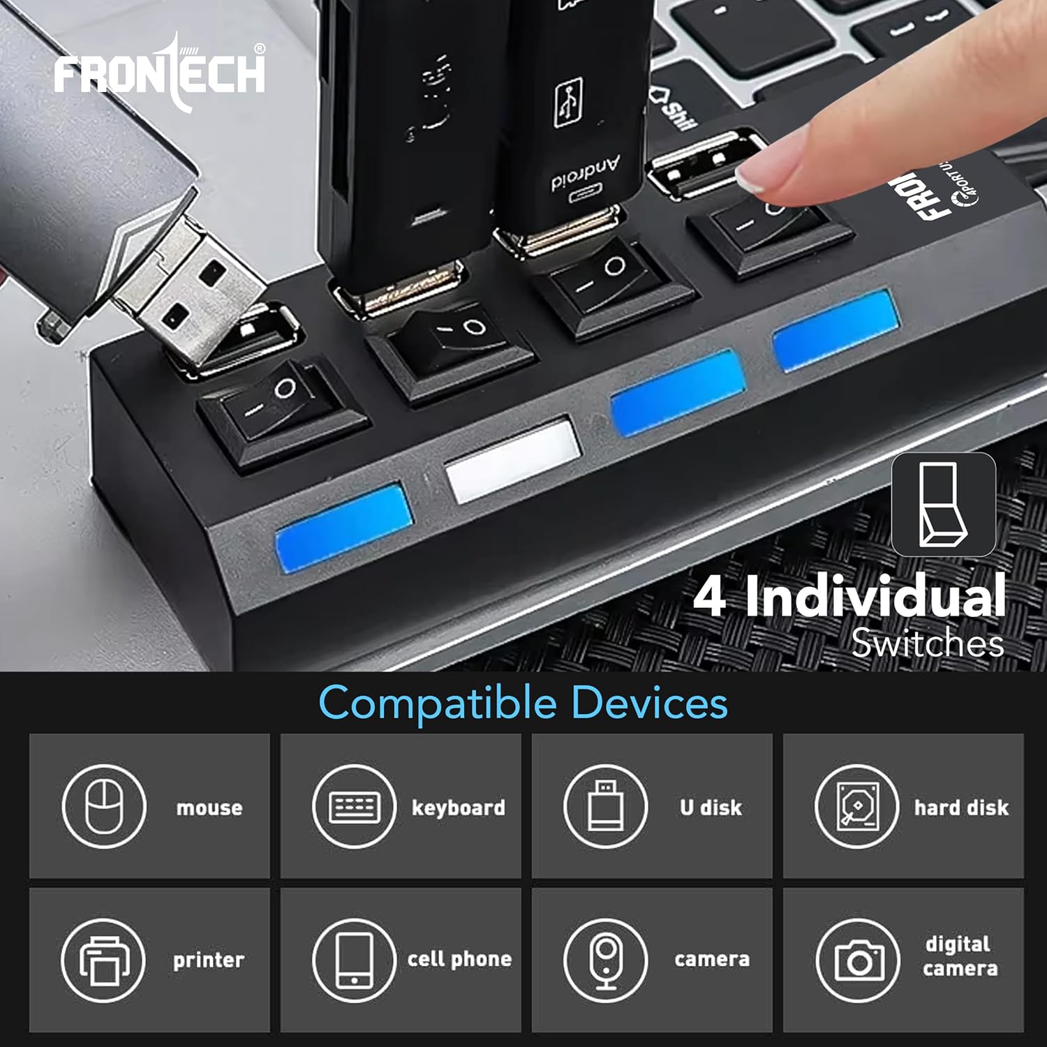 Frontech 4-Port USB Hub NC 0033