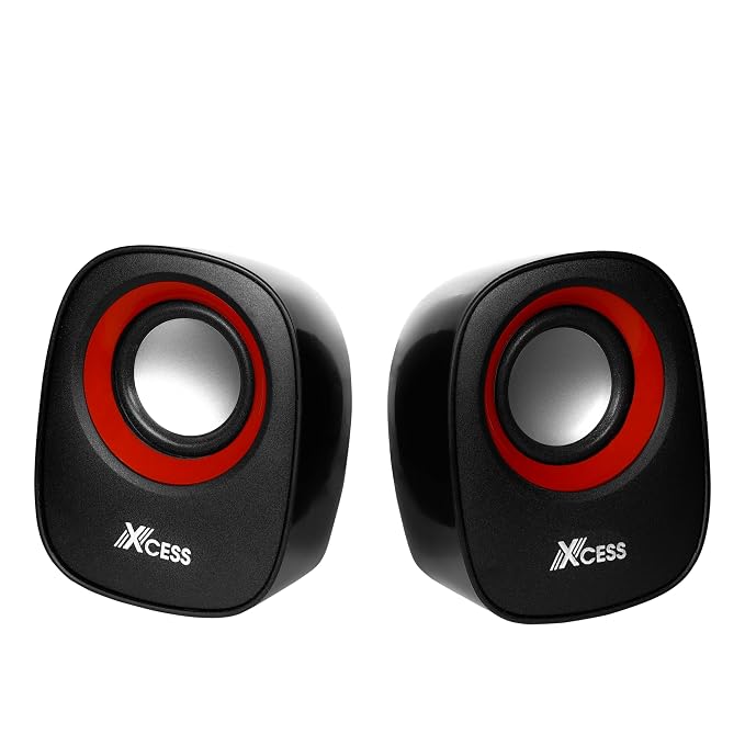Xcess TRANG-XS242 2.0 USB Powered Multimedia Portable 3W+3W External Laptop/Desktop Speaker (Black, 2.0 Channel)