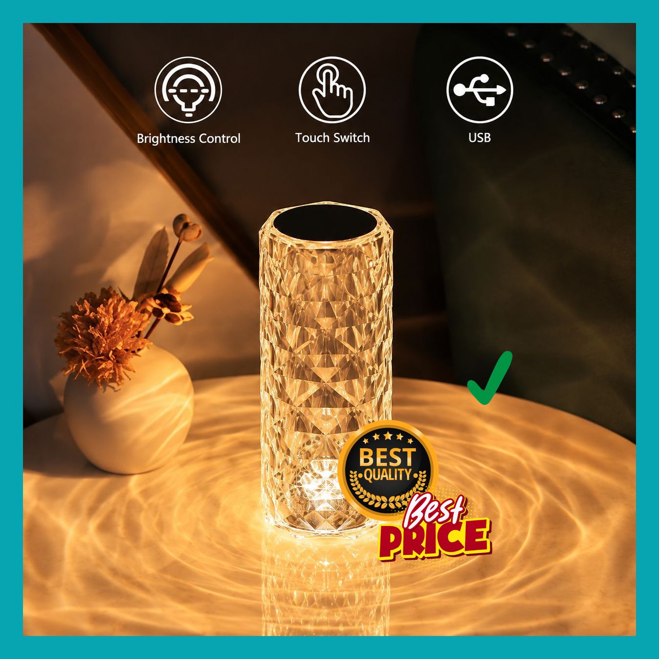 Touch Lamp, Color Changing Rose  Table Lamp, USB Rechargeable Touch Night Lamp with Remote Control for Bedroom