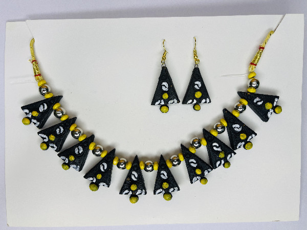 Platone Terracotta Jewellery Necklace Set with Earrings NJ05