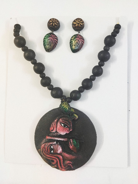 Platone Terracotta Jewellery Necklace Set with Earrings NJ11