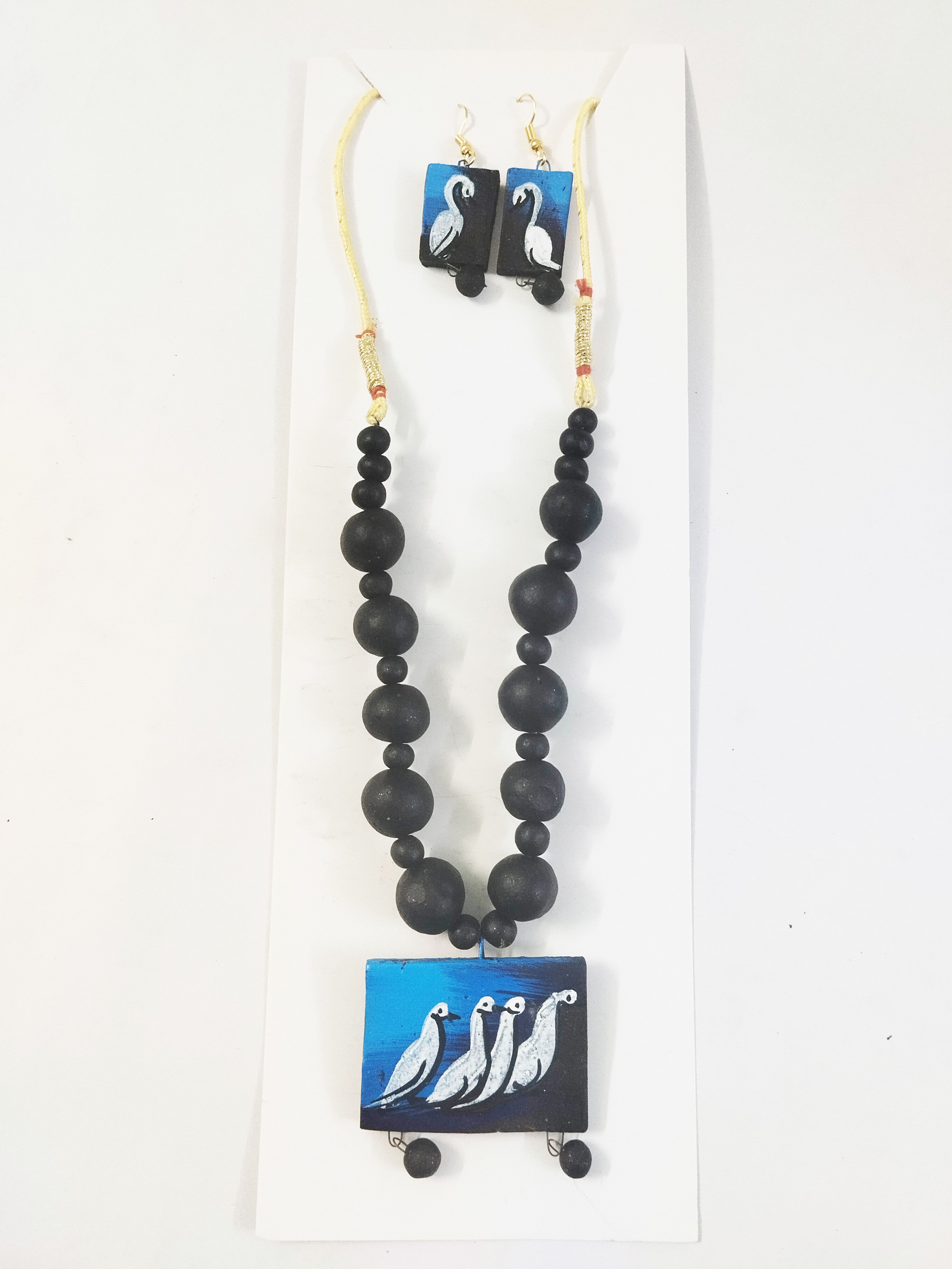 Platone Terracotta Jewellery Necklace Set with Earrings NJ13