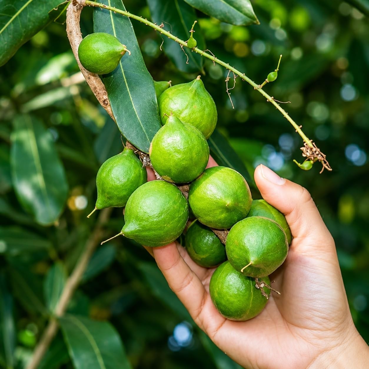 Platone Macadamia Nut live Plant, Macadamia Integrifolia Hybrid Variety Originating from Australia, Healthy Live Plant, Pack of 1