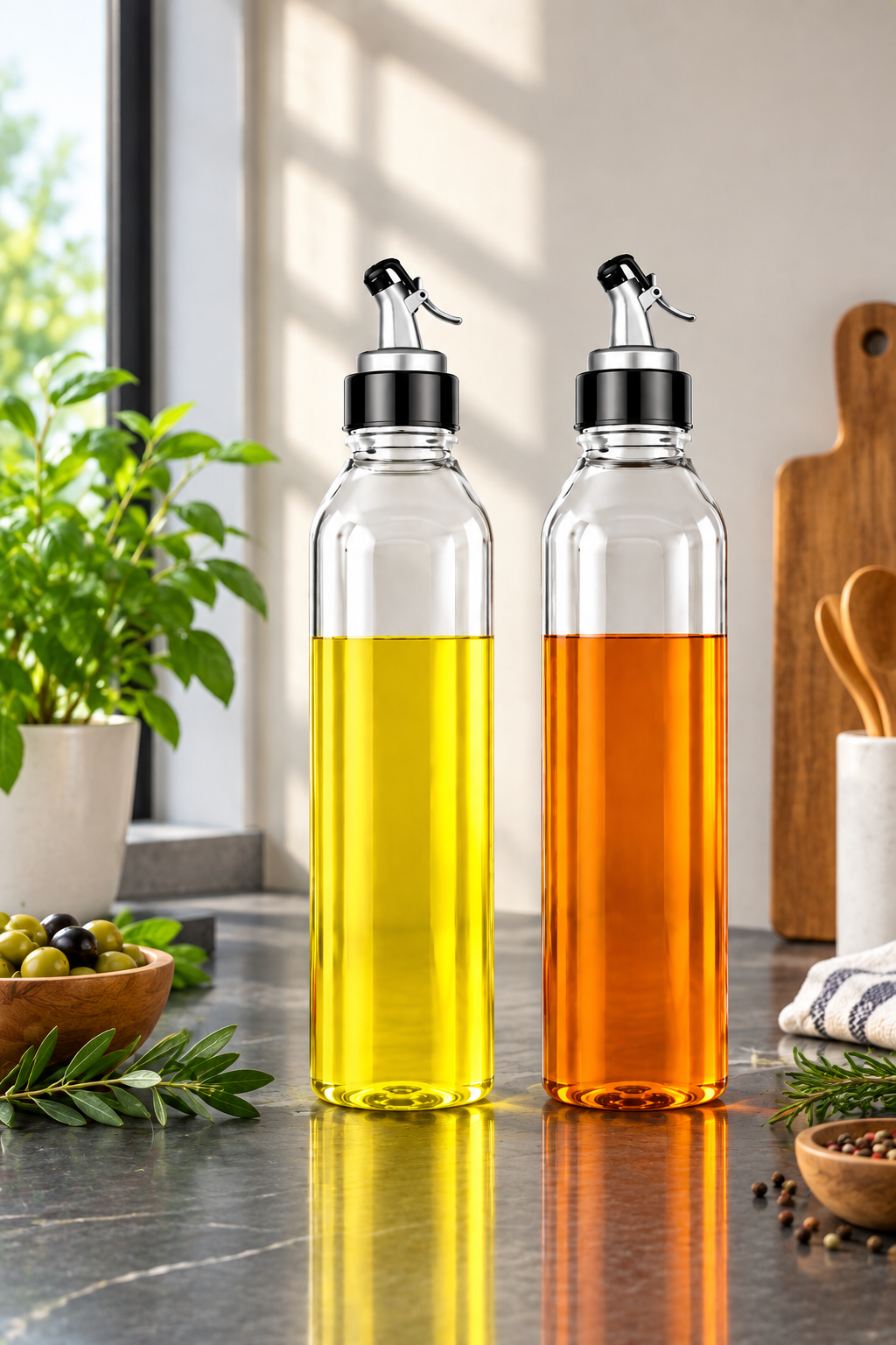 Oil Dispenser Bottle 1 Litre | Kitchen Oil Pourer | Pack of 1