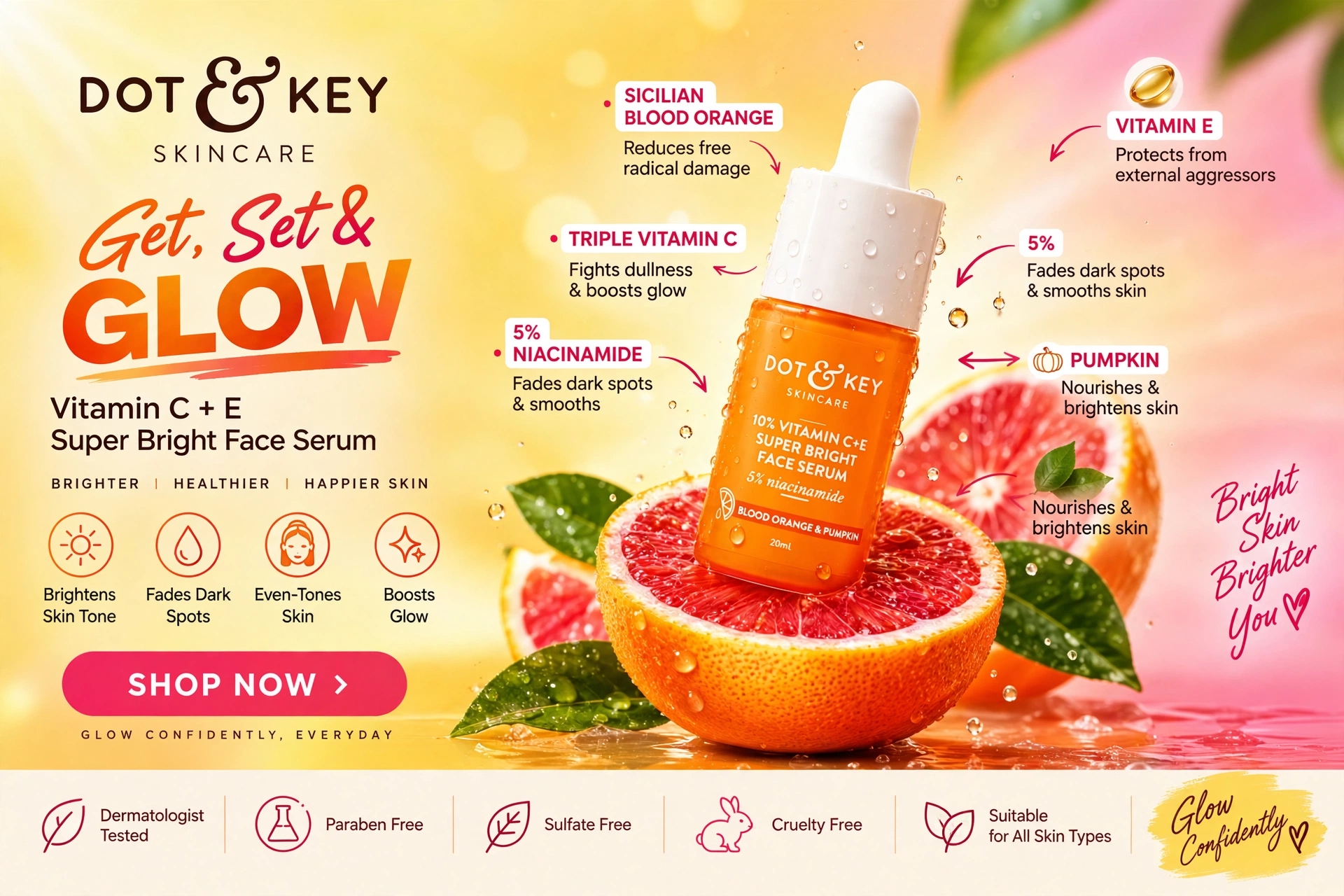 Dot & Key Vitamin C+E Super Bright Face Serum - 30ml