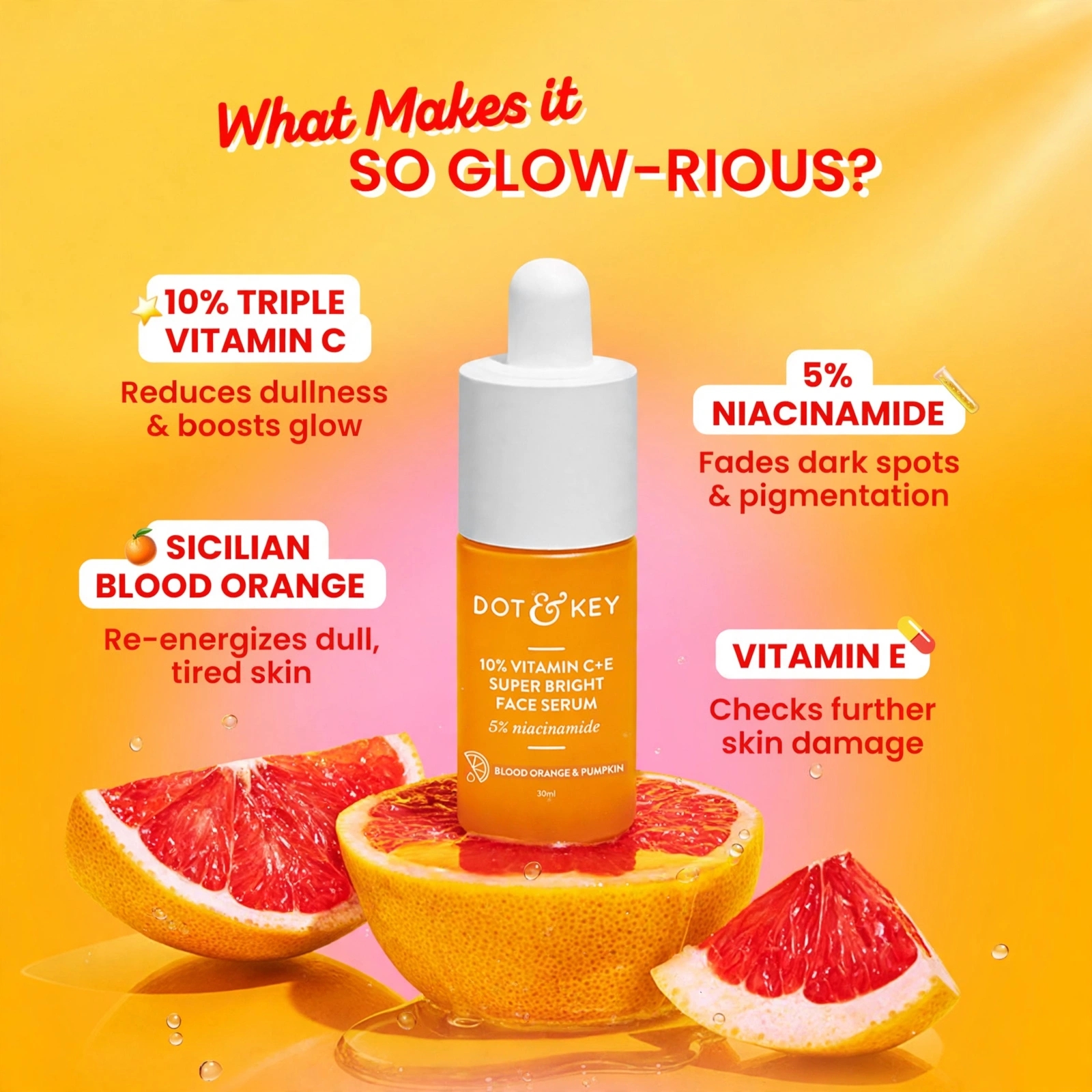 Dot & Key Vitamin C+E Super Bright Face Serum - 30ml