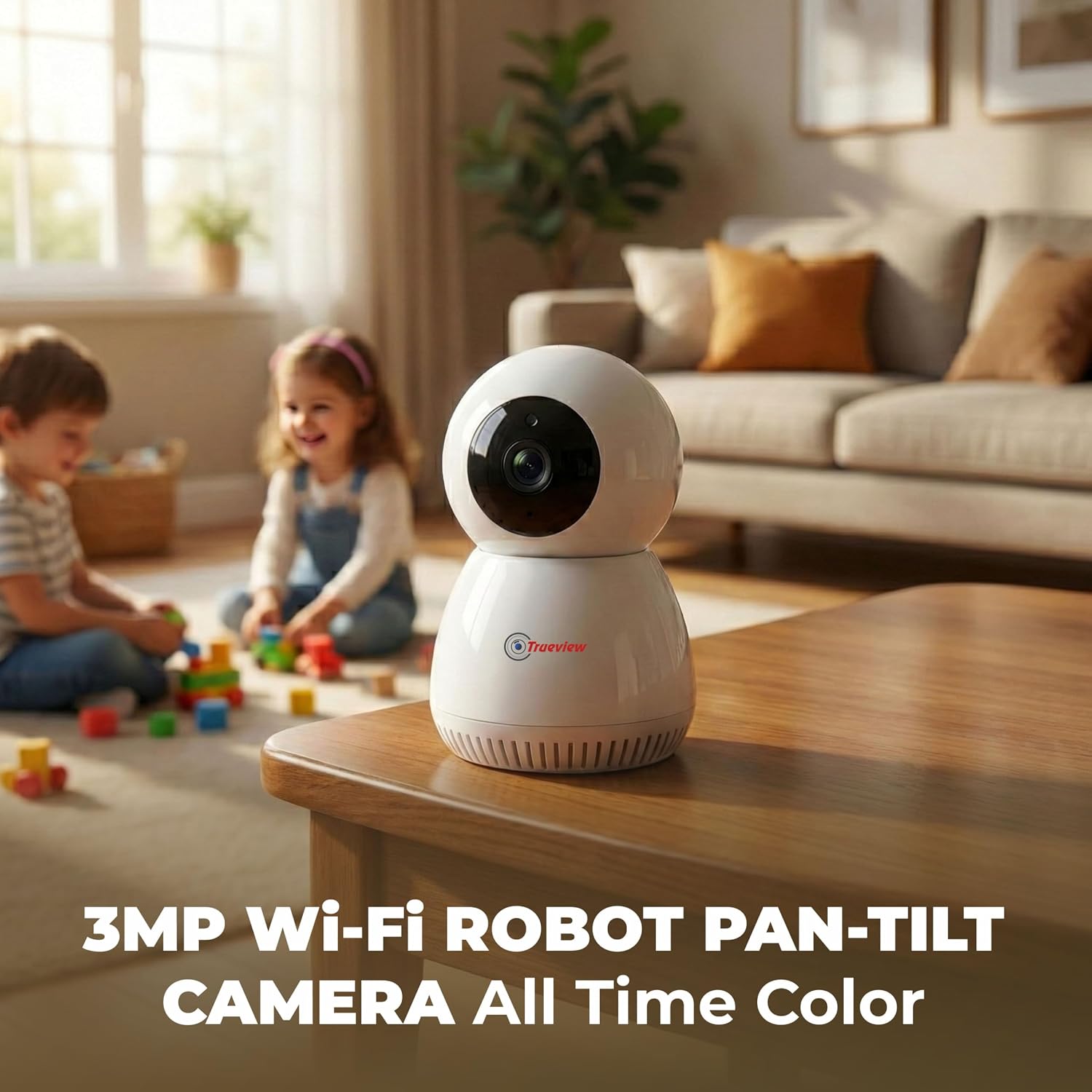 Trueview 3MP WiFi PAN TILT T18296S Robot Security Camera with 360° Rotation