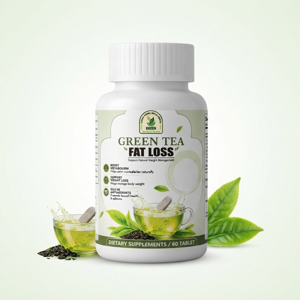 (Feature-Focused): Green Tea Weight Loss Supplement with Antioxidants & Metabolism Booster – 60 Tablets