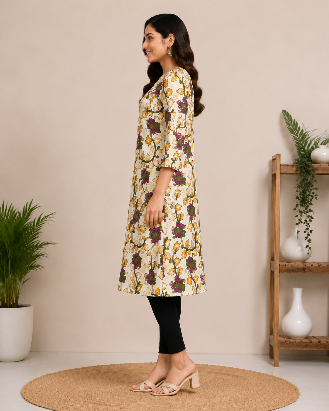 Leadis Pen Kalamkari Kurti For Leadis