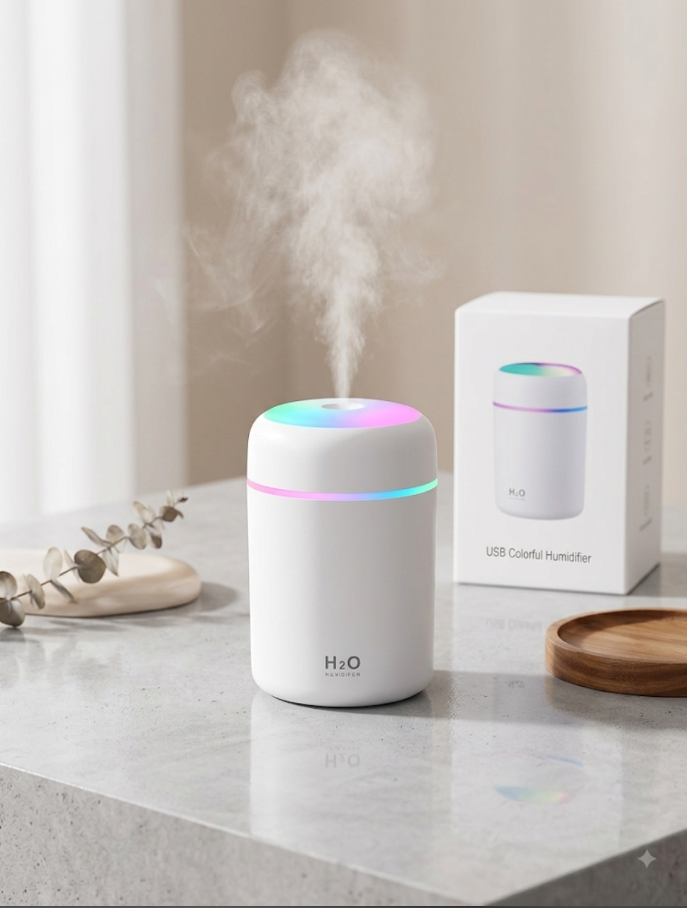 HUMIDIFIER Mini Portable USB Humidifier Colour Pink
