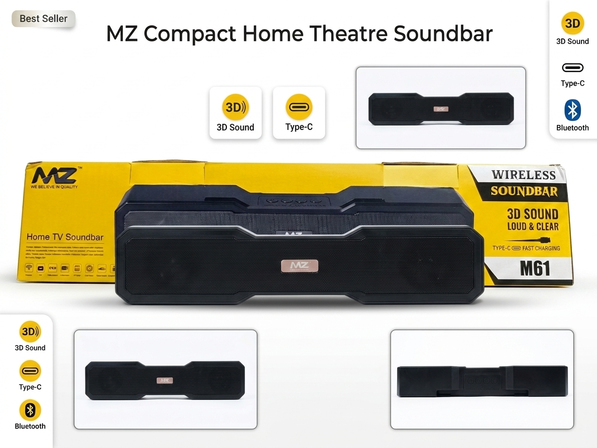 MZ61 Portable Bluetooth Speaker Black colour
