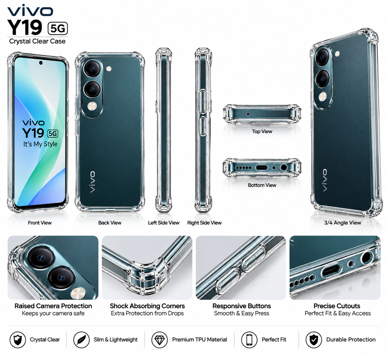 VIVO Y19 5G MOBILE COVER