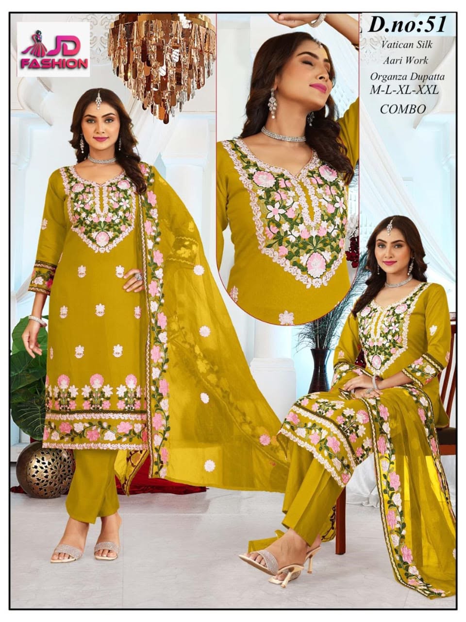 Three piece churidar
