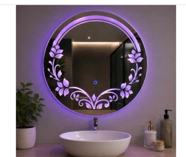 18x18 LED Touch Sensor Mirror Round Shape