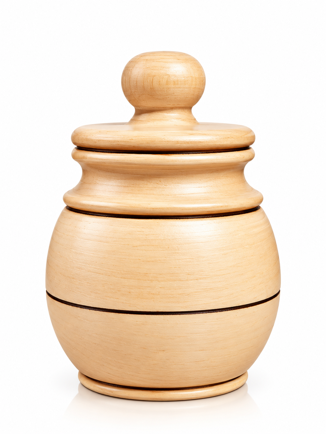 Set of 3 Wooden Storage Jars with Lids | Handmade Wooden Kitchen Containers