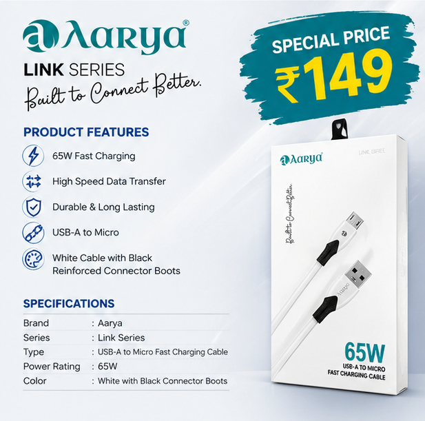 65W TYPE C Data Cable (Fast Charging)