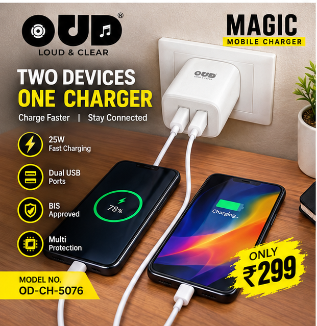 OUD NORMAL V8 CHARGER 3.4A (FAST CHARGING)