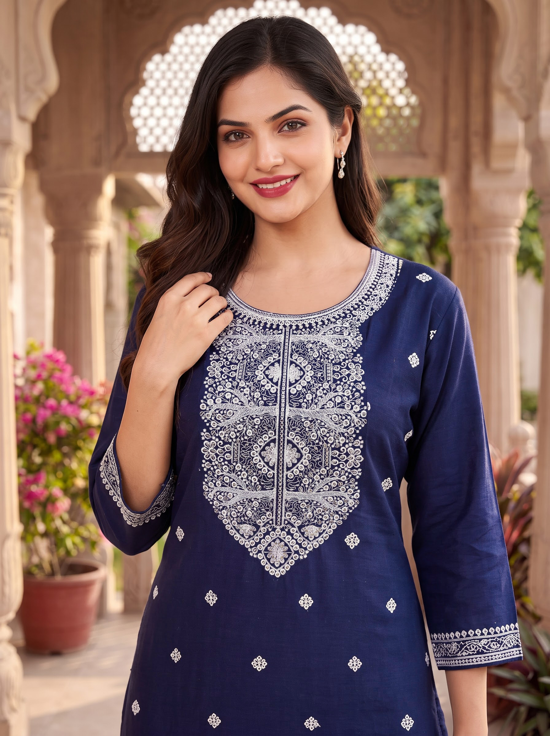 FANCY EMBROIDERED KURTI FOR WOMEN