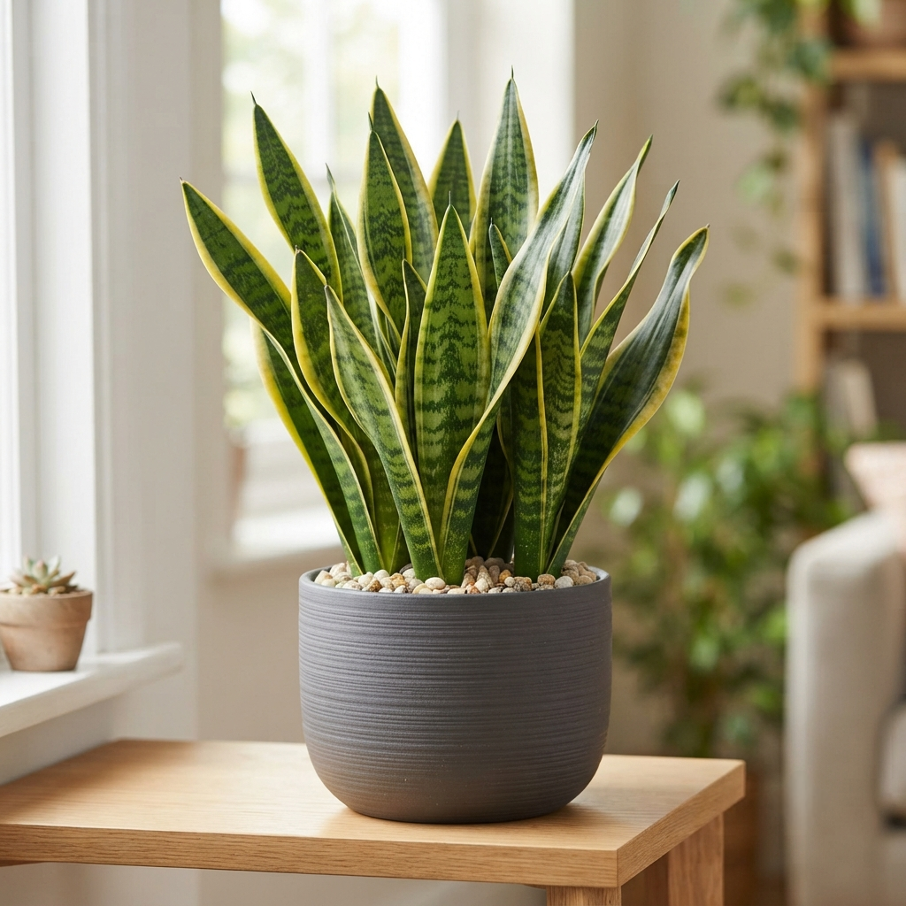 Green Nursery Dwarf Snake Plant (Golden Hahnii) - Low Maintenance Indoor Plant