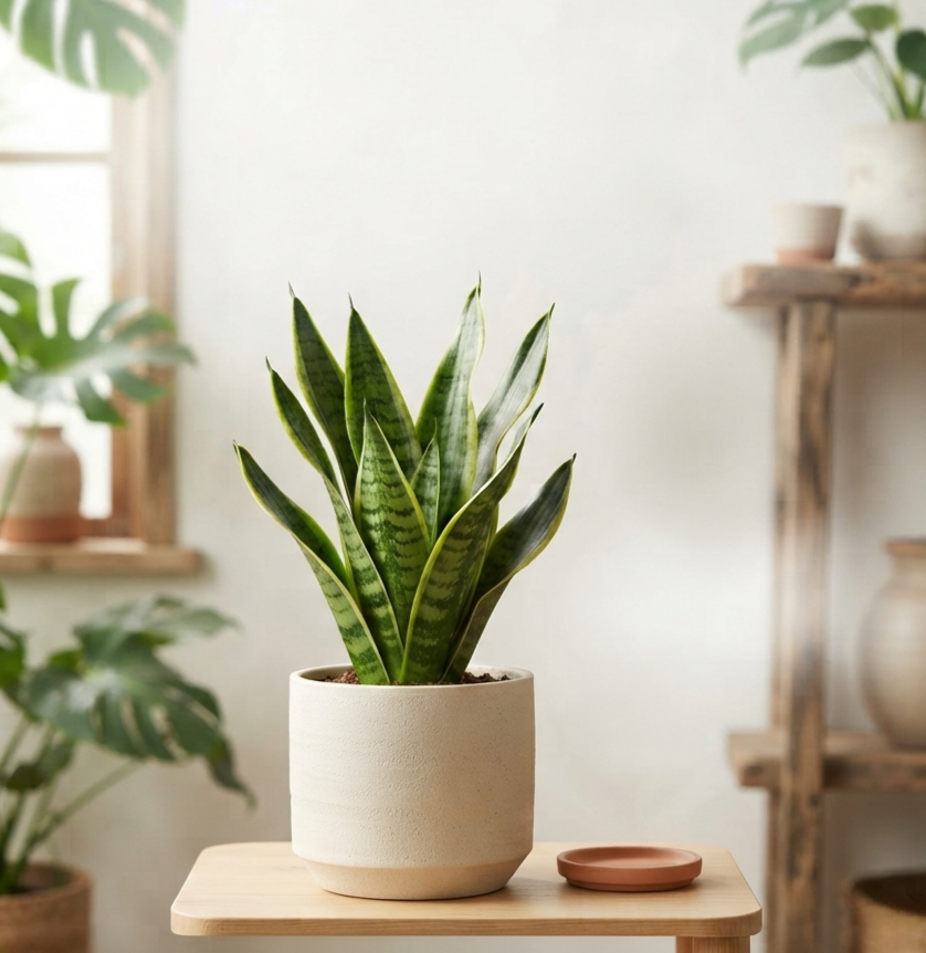 Green Nursery Dwarf Snake Plant (Golden Hahnii) - Low Maintenance Indoor Plant