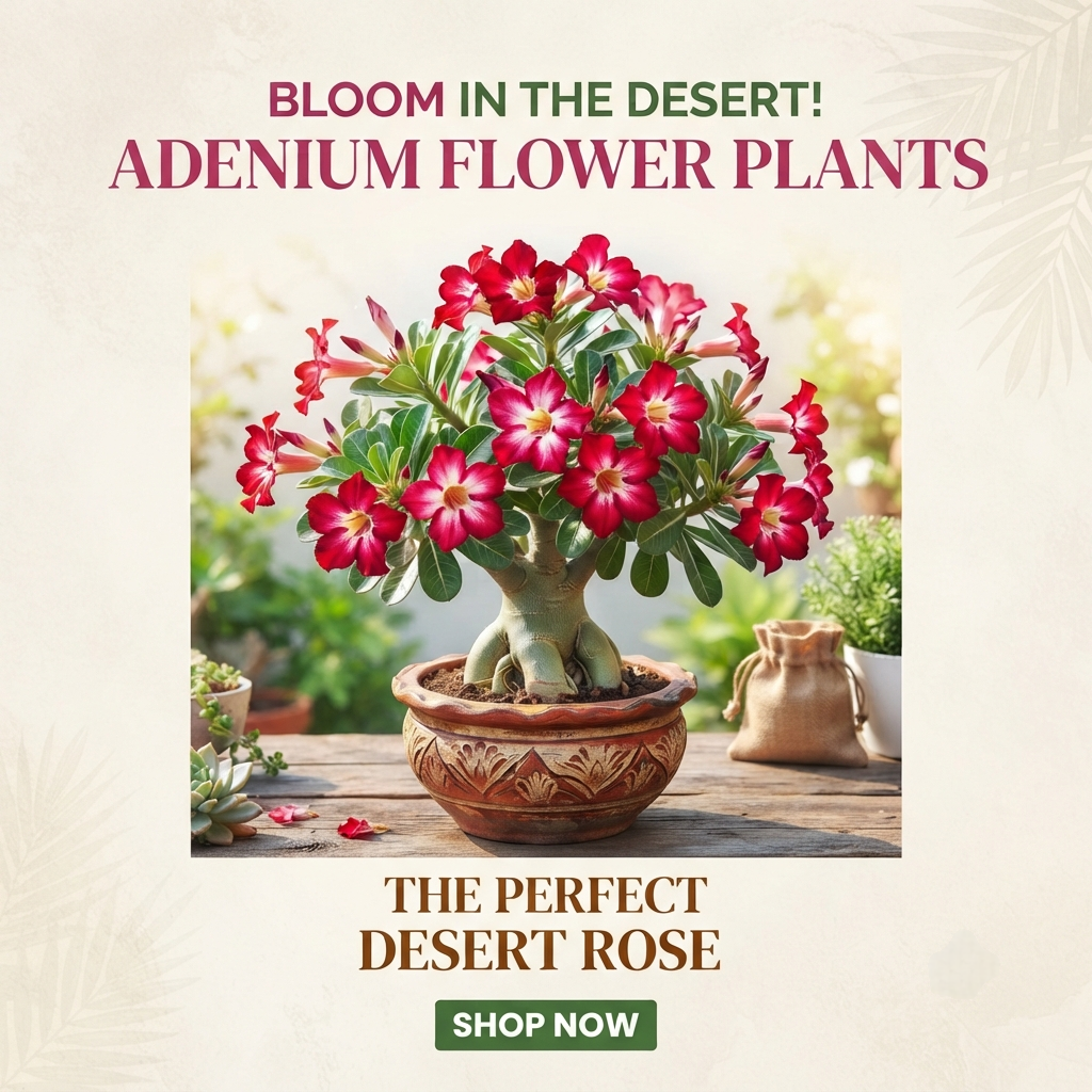 Green Nursery Adenium (Desert Rose) Indoor/Outdoor Live Plant