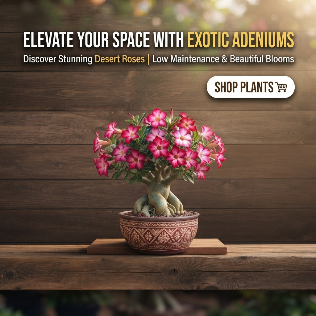 Green Nursery Adenium (Desert Rose) Indoor/Outdoor Live Plant
