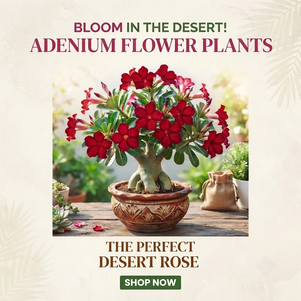 Green Nursery Adenium (Desert Rose) Indoor/Outdoor Live Plant