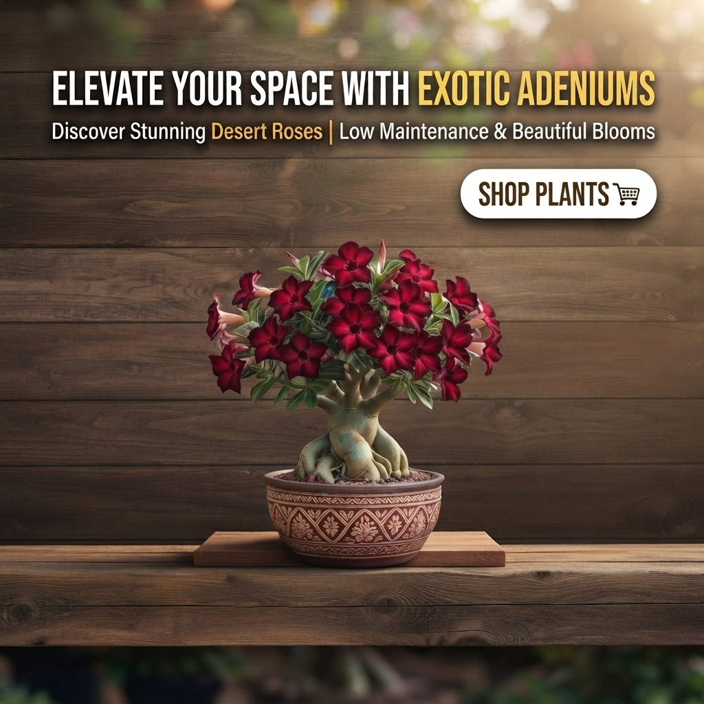 Green Nursery Adenium (Desert Rose) Indoor/Outdoor Live Plant