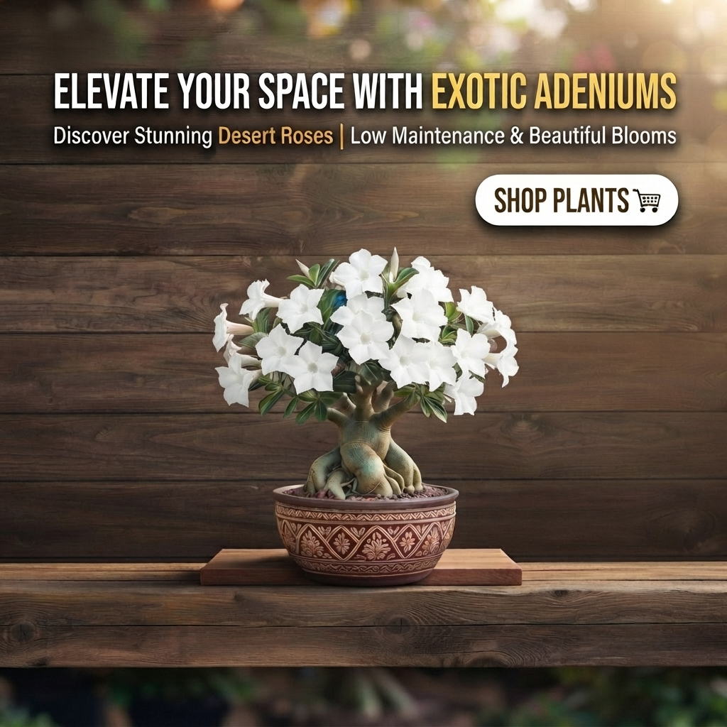 Green Nursery Adenium (Desert Rose) Indoor/Outdoor Live Plant