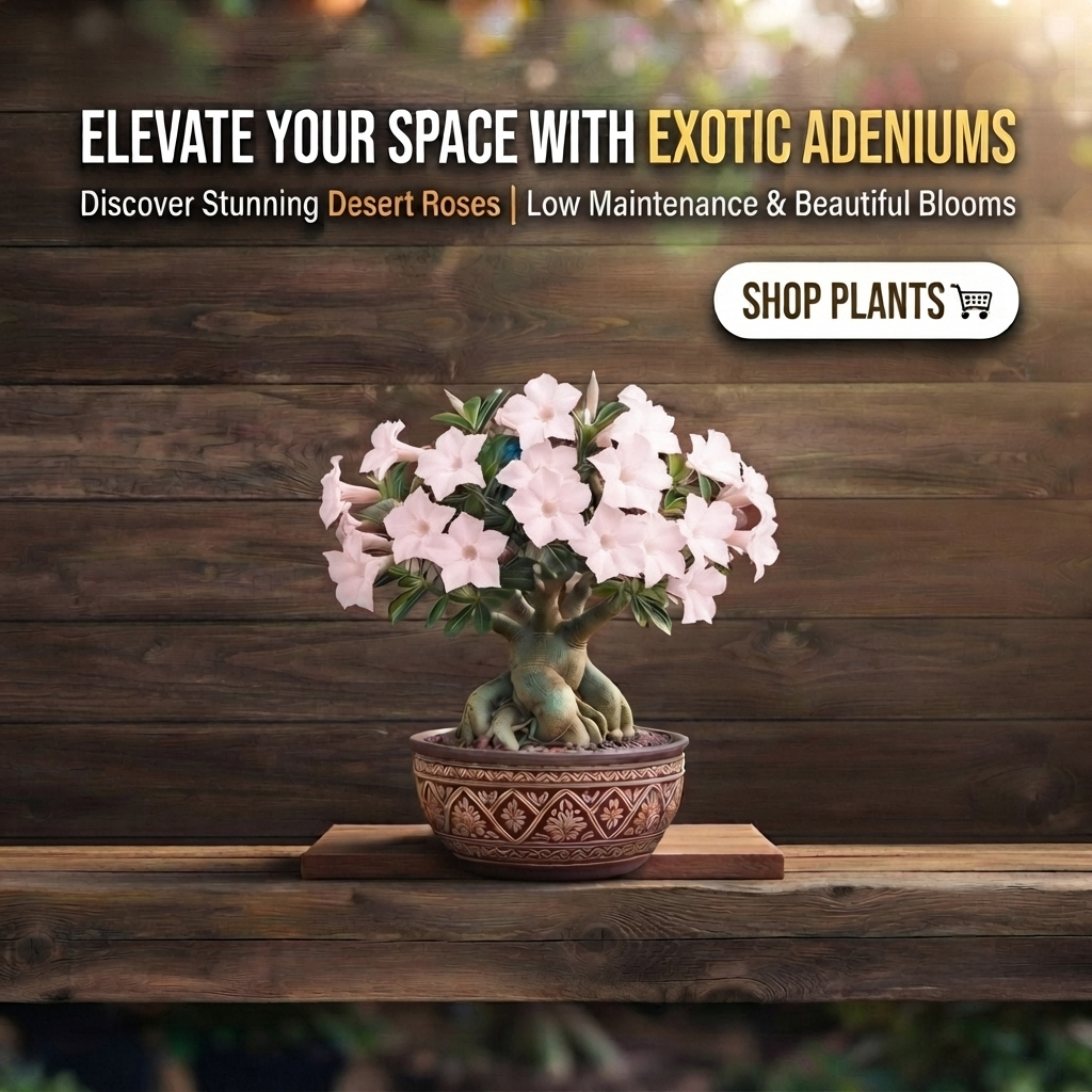 Green Nursery Adenium (Desert Rose) Indoor/Outdoor Live Plant