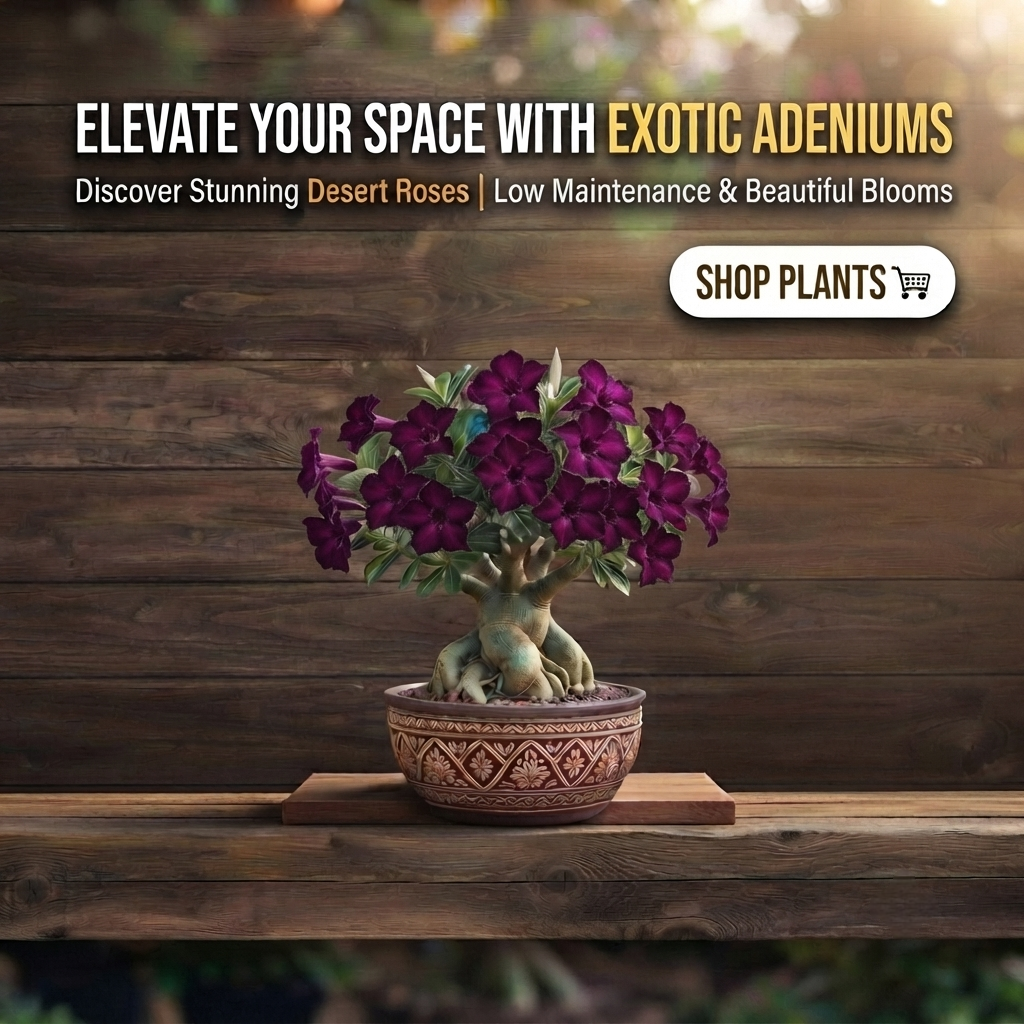 Green Nursery Adenium (Desert Rose) Indoor/Outdoor Live Plant