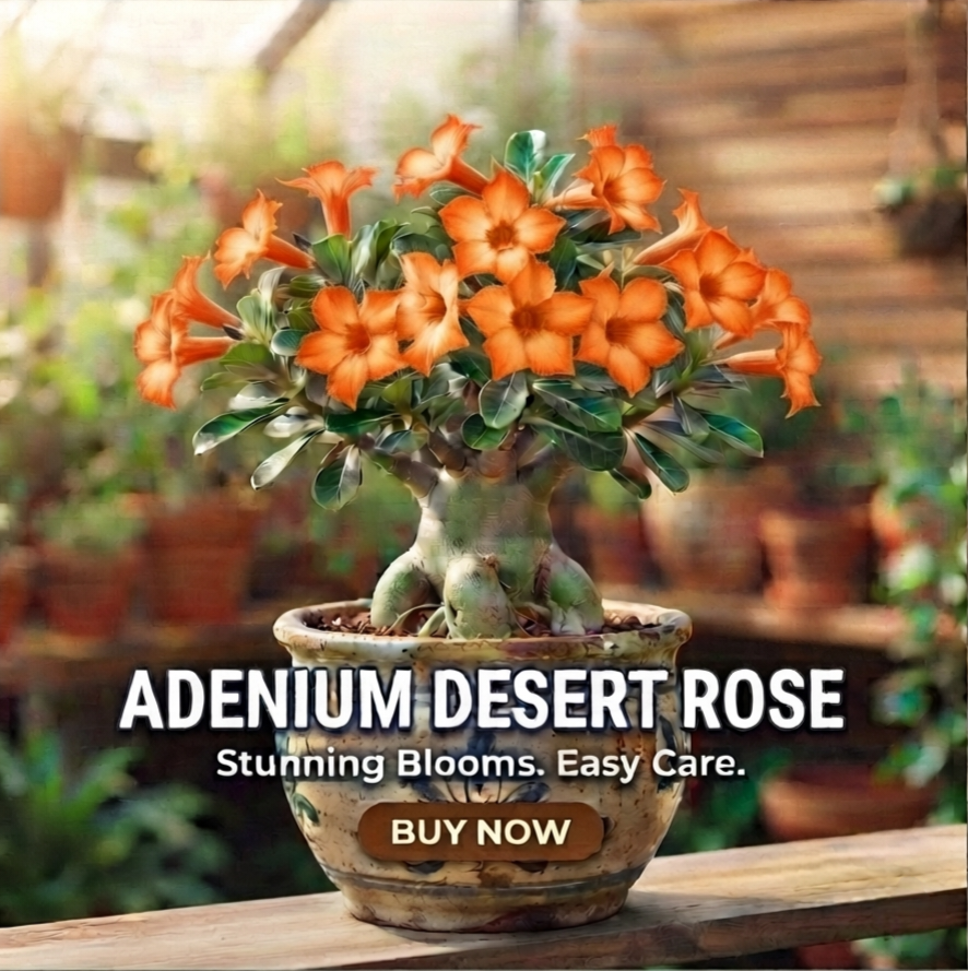 Green Nursery Rare Yellow Adenium (Desert Rose) Indoor/Outdoor Live Plant