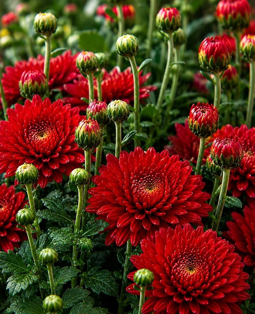 Chandramallika Flower Plant Live – Japanese Chrysanthemum Ornamental Garden Plant for Home, Balcony, Terrace & Outdoor Decoration | Pack of