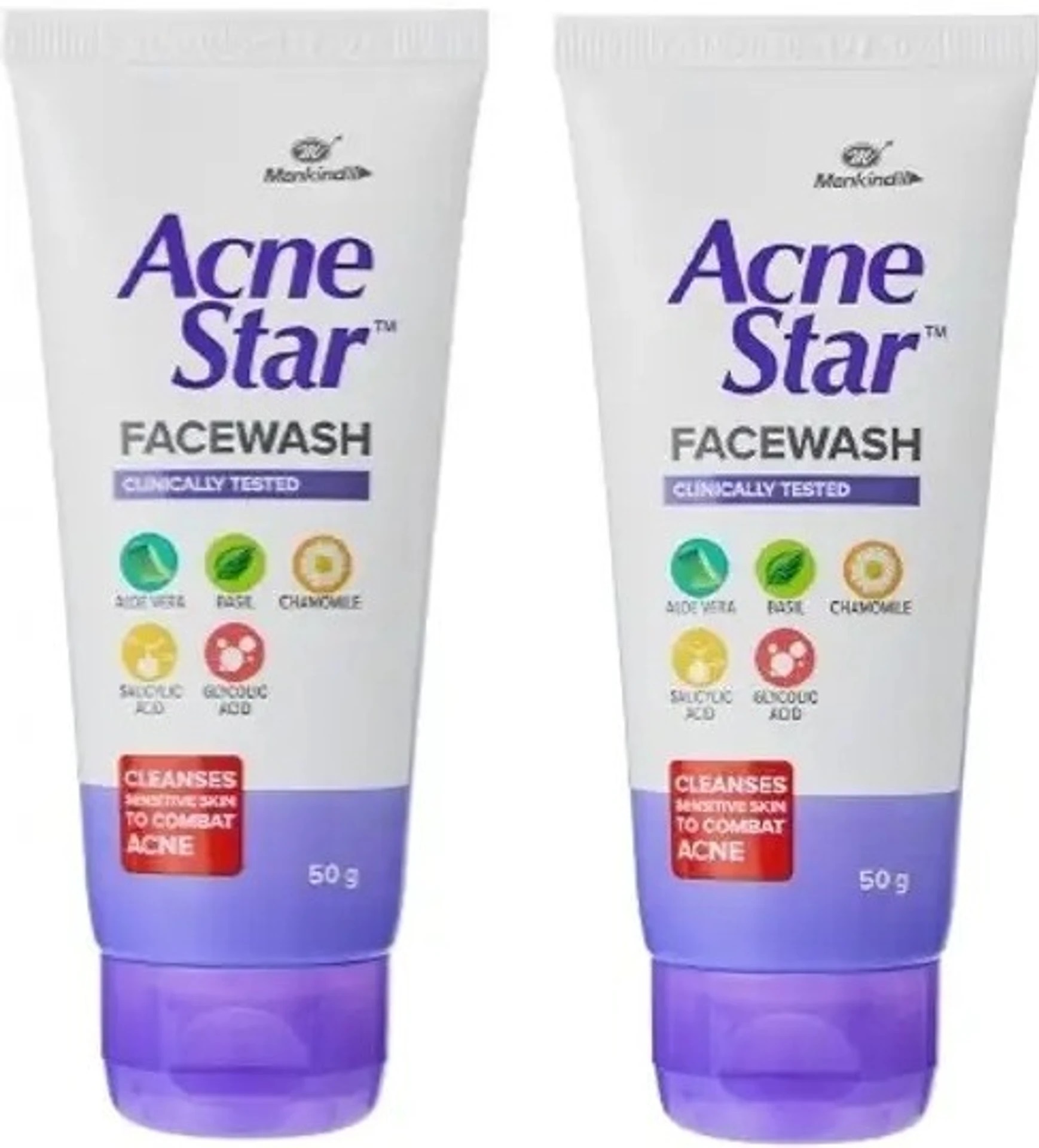 Acnestar Face Wash 50 g Pack of 2 | For Oily and Acne-Prone Skin
